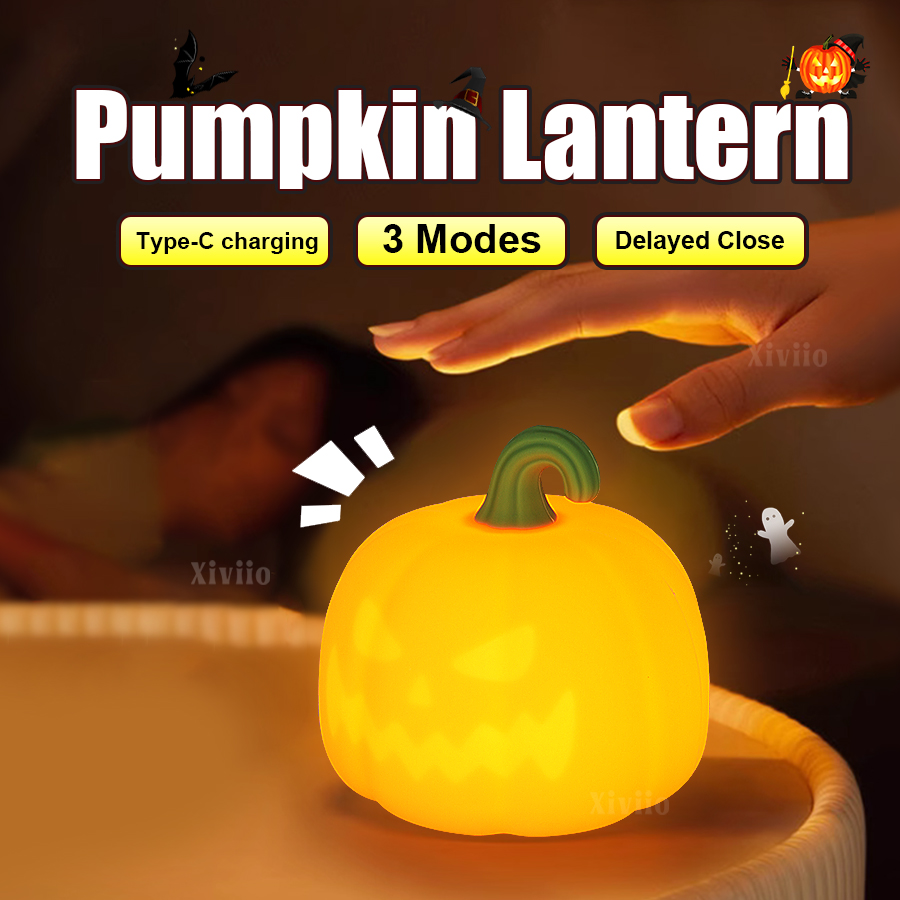 Lighting Decor For Bedroom - Lampu Labu Halloween Lampu Labu Silikon