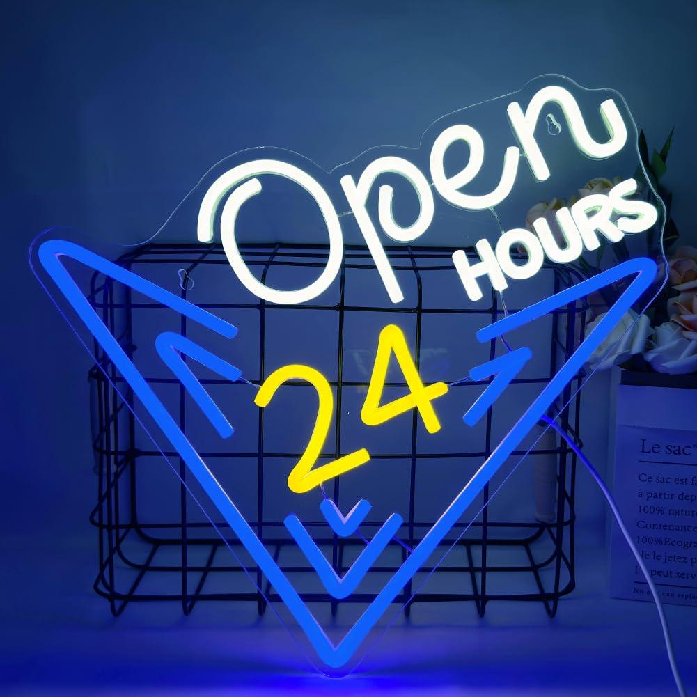 Decor Lighting Opening Hours - Lampu Neon LED yang Dapat Diredupkan,