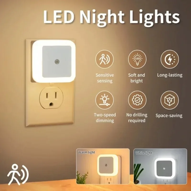 Decor Lighting Uk - 1/6 Buah Lampu Sensor Lampu Malam