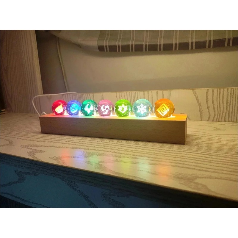 Elements Lighting Decor - Lampu Malam Figur Bola Kristal Game