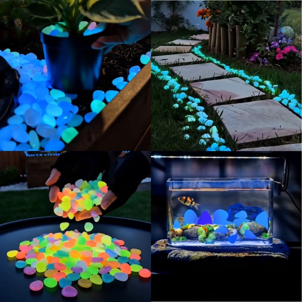 Decor Lighting Pack - Batu Taman Bercahaya Warna-warni yang Bersinar