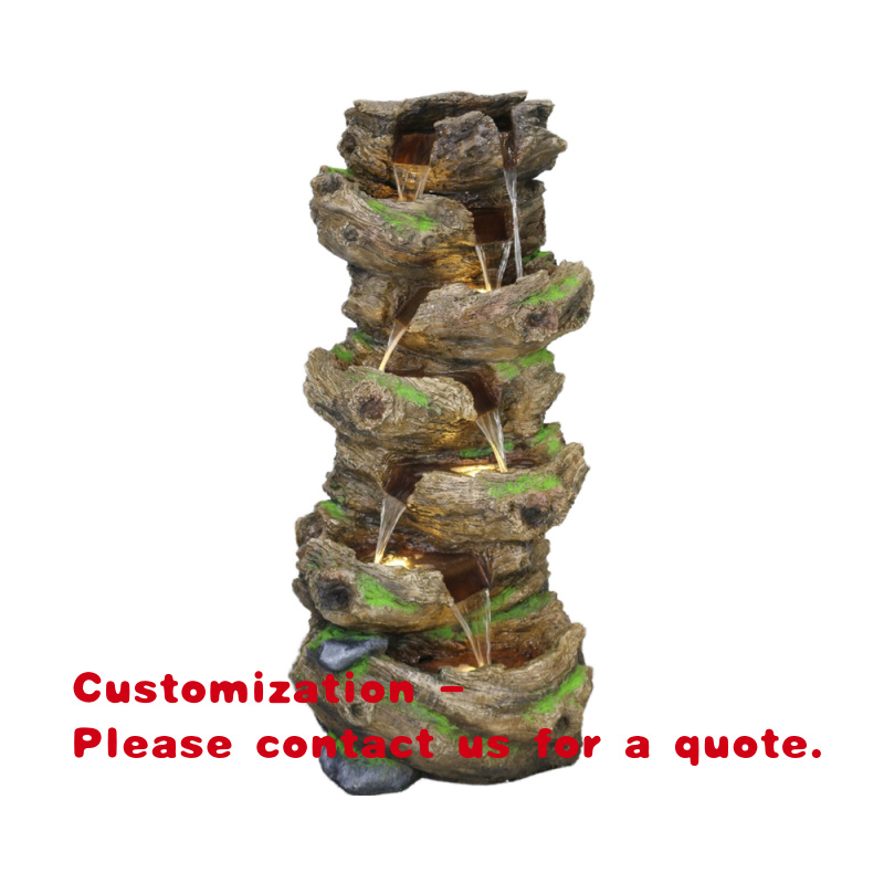 Elements Lighting Decor - custom.LED Lights-Storey Wooded Fountain Karakteristik Air
