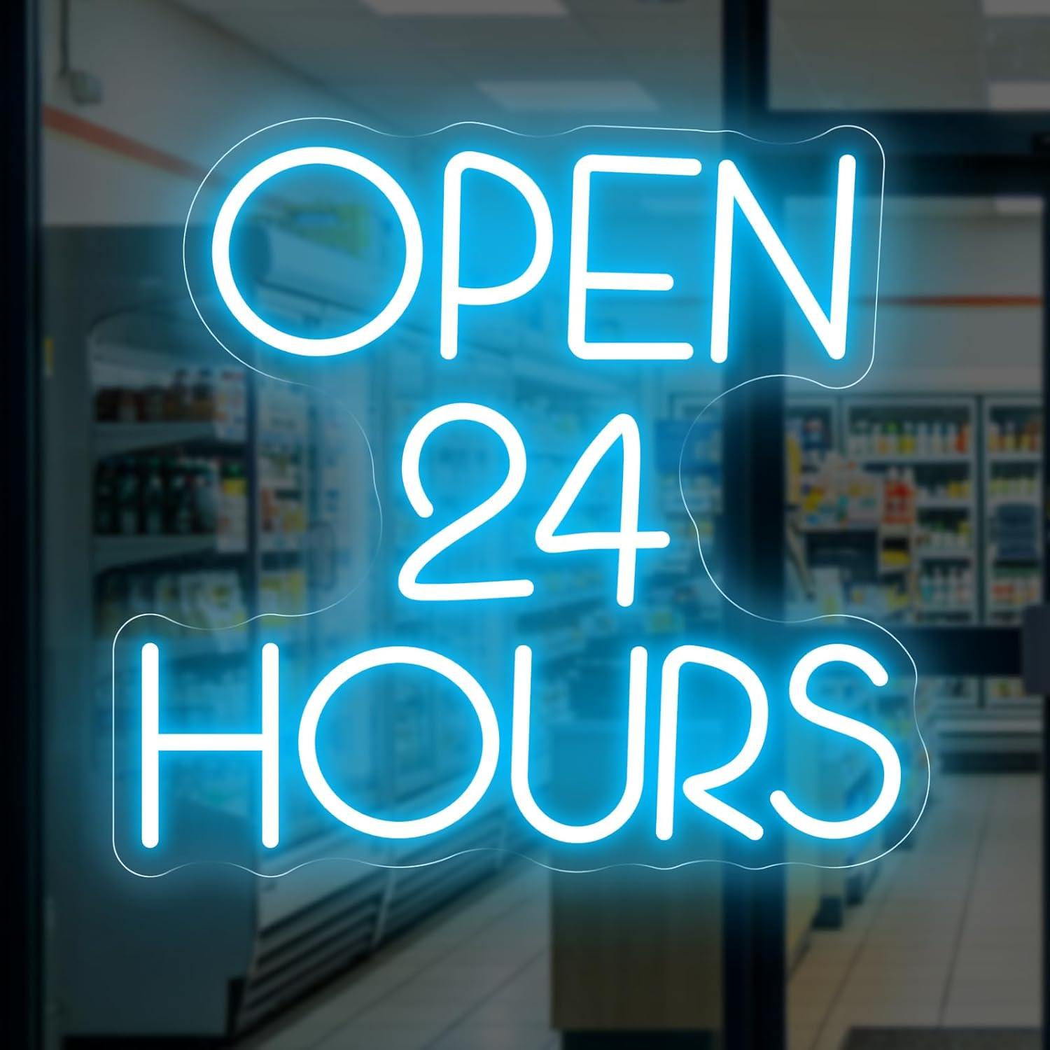 Decor Lighting Opening Hours - Lampu LED Neon USB 24 Jam