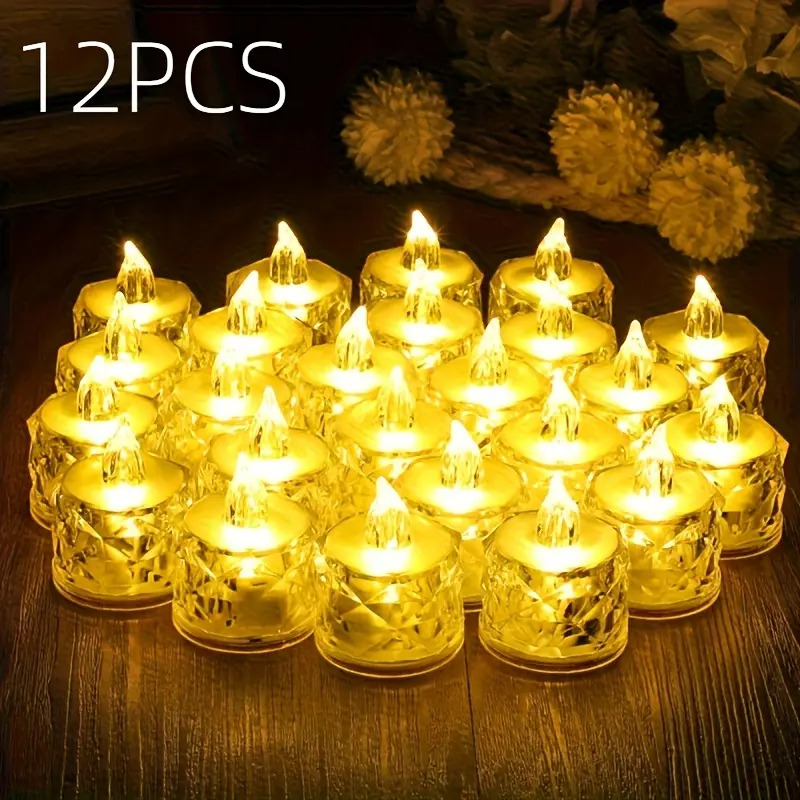 Decor Lighting Pack - 12 Paket Lilin LED Tanpa Api,