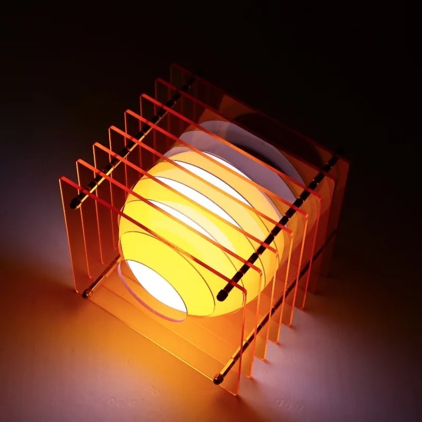Home Lighting And Decor - Lampu Bulan DIY Akrilik Seribu Lapis
