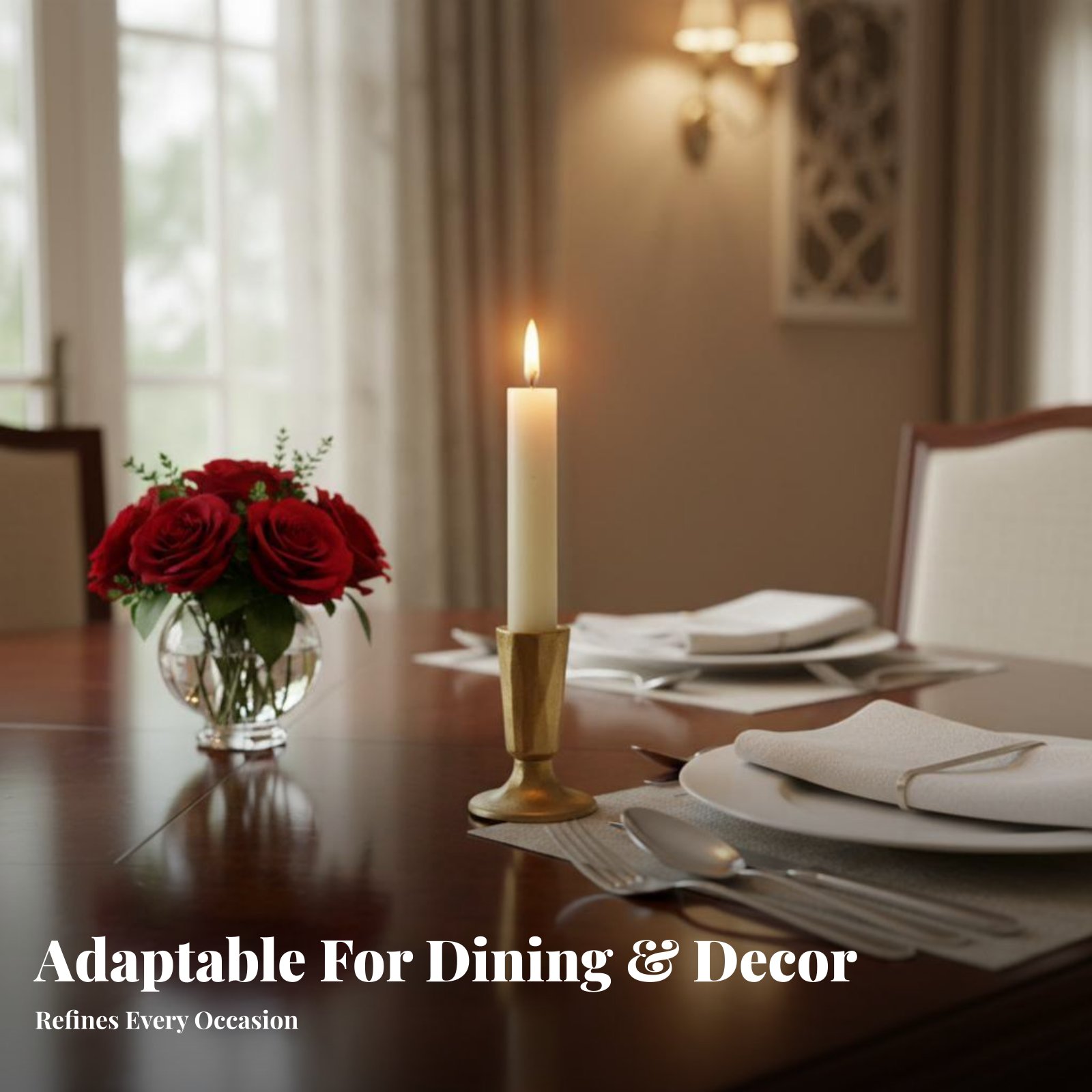 Lighting Design Decor - Tempat Lilin Besi Cor Emas, Desain