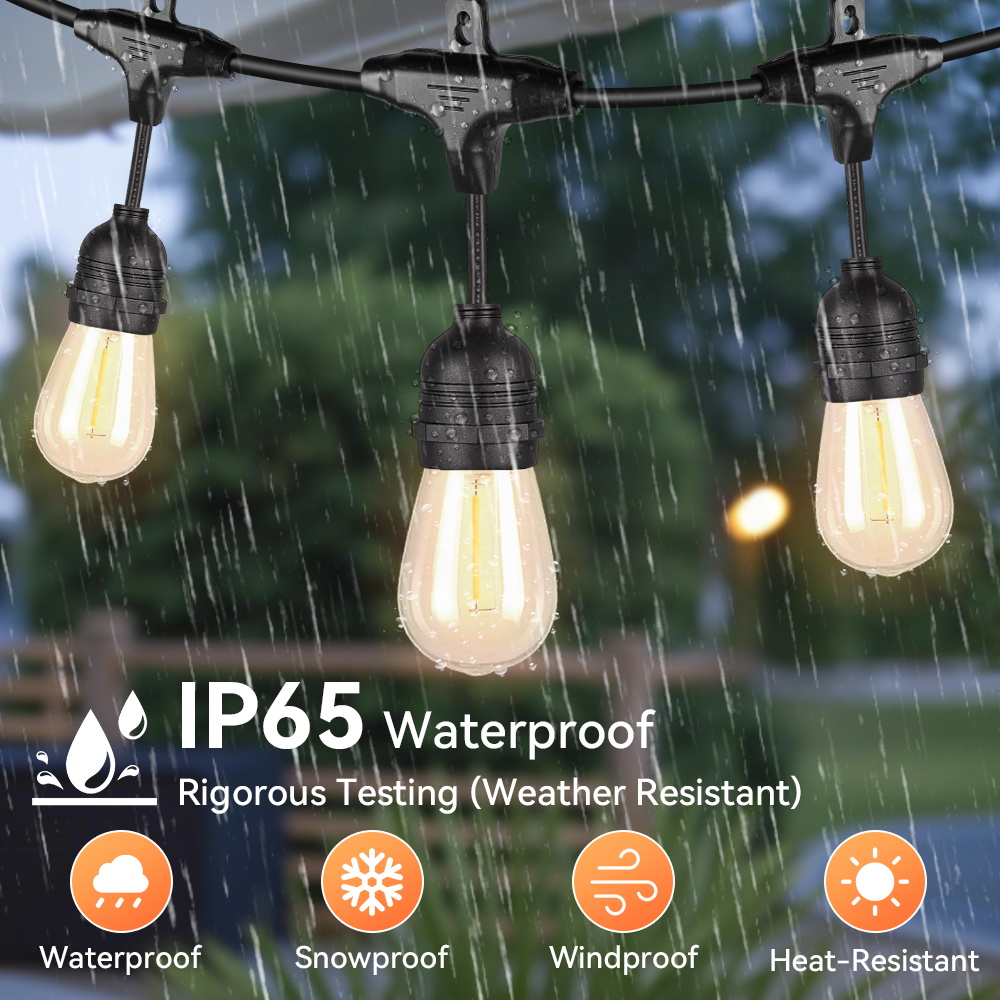 Decor Lighting Uk - E27 Lampu Tali Luar Ruangan Bohlam