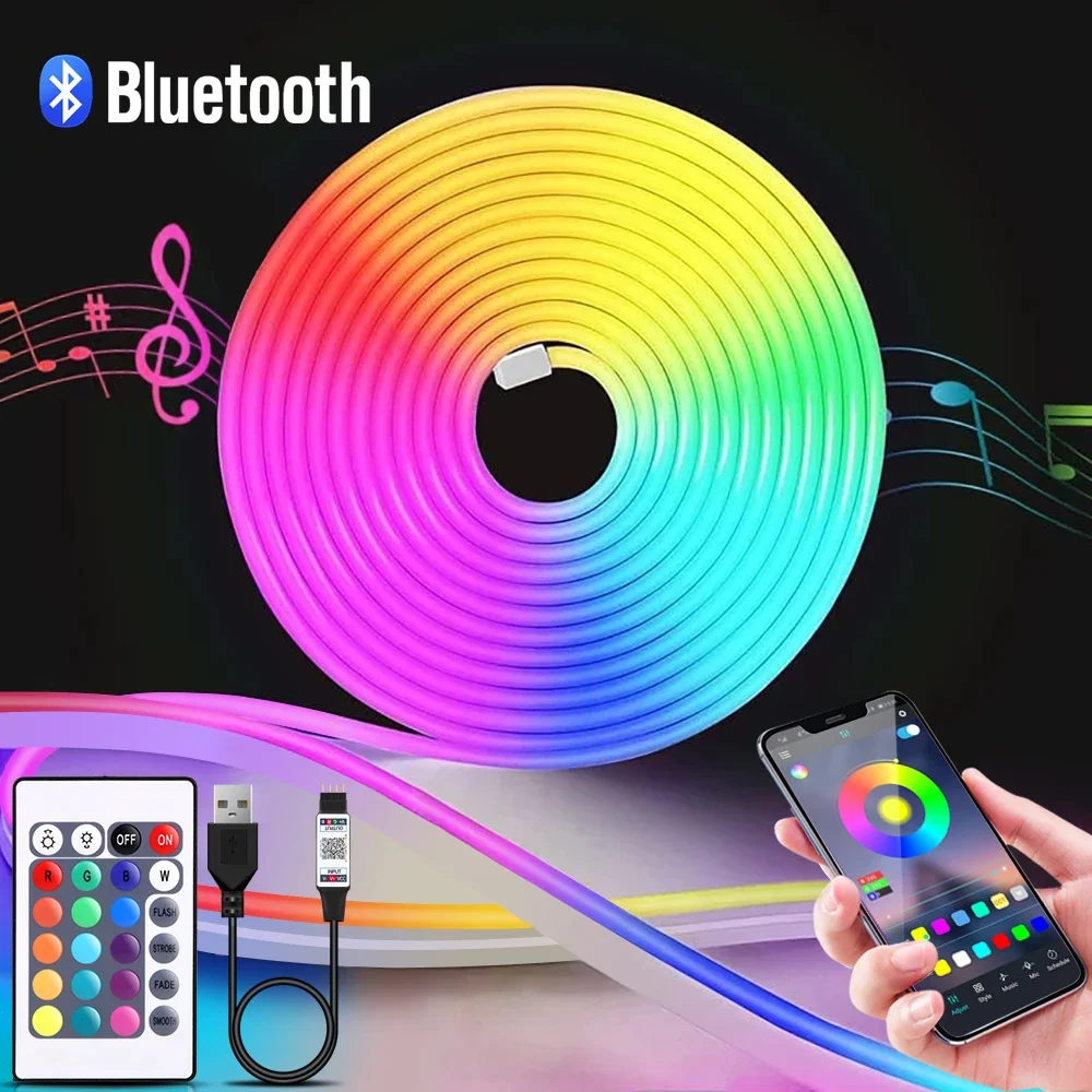 Lighting Design Decor - Lampu Strip LED Neon RGB 1-5m