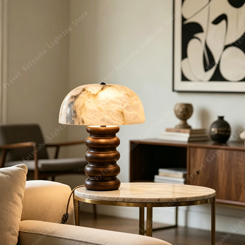 Lampu Meja Jamur Retro Alabast - Lighting Home Decor Items ulasan dan harga
