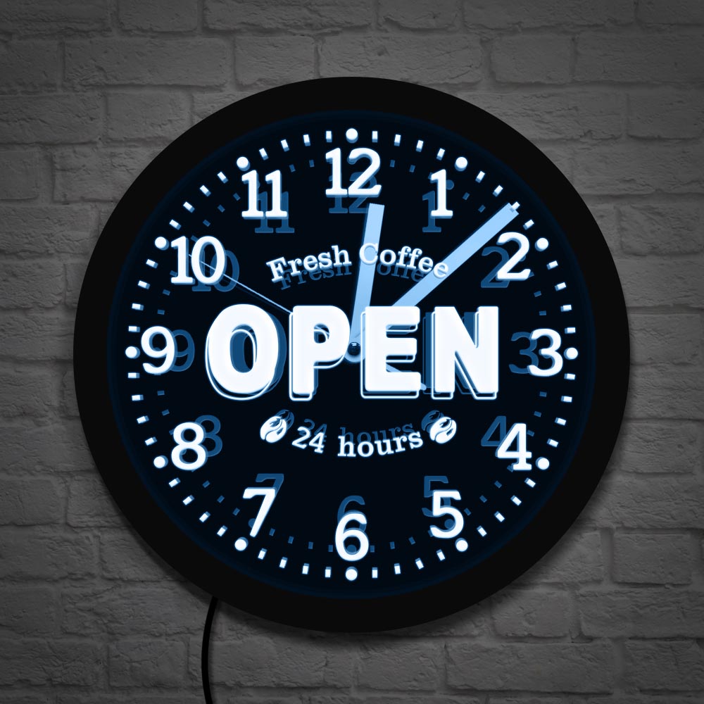 Kopi Segar Terbuka 24 Jam LED  - Decor Lighting Opening Hours ulasan dan harga