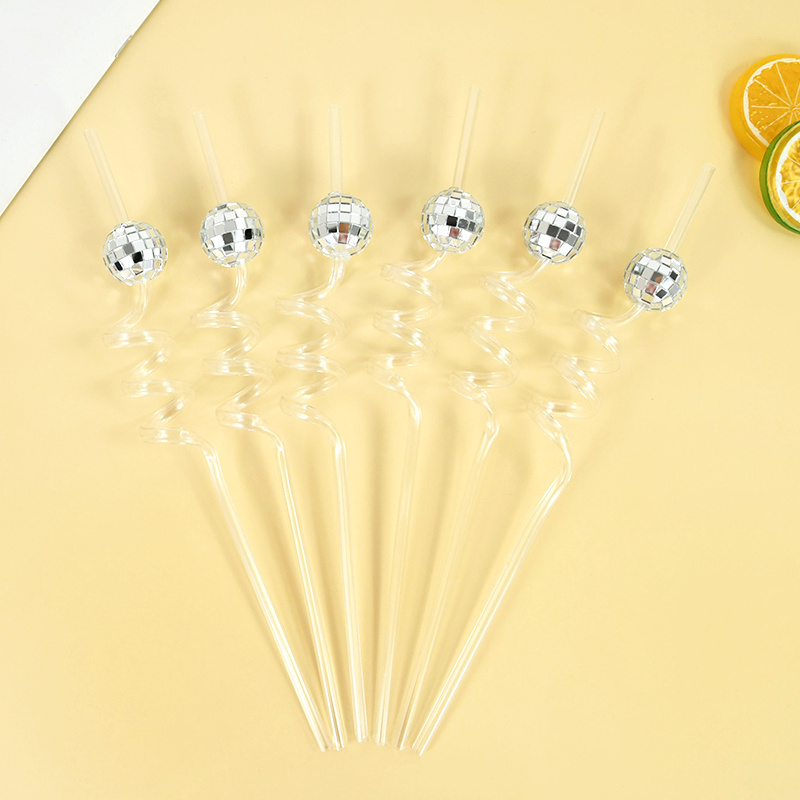 6 Buah Sedotan Bola Disko Cerm - Disco Ball Mirror ulasan dan harga
