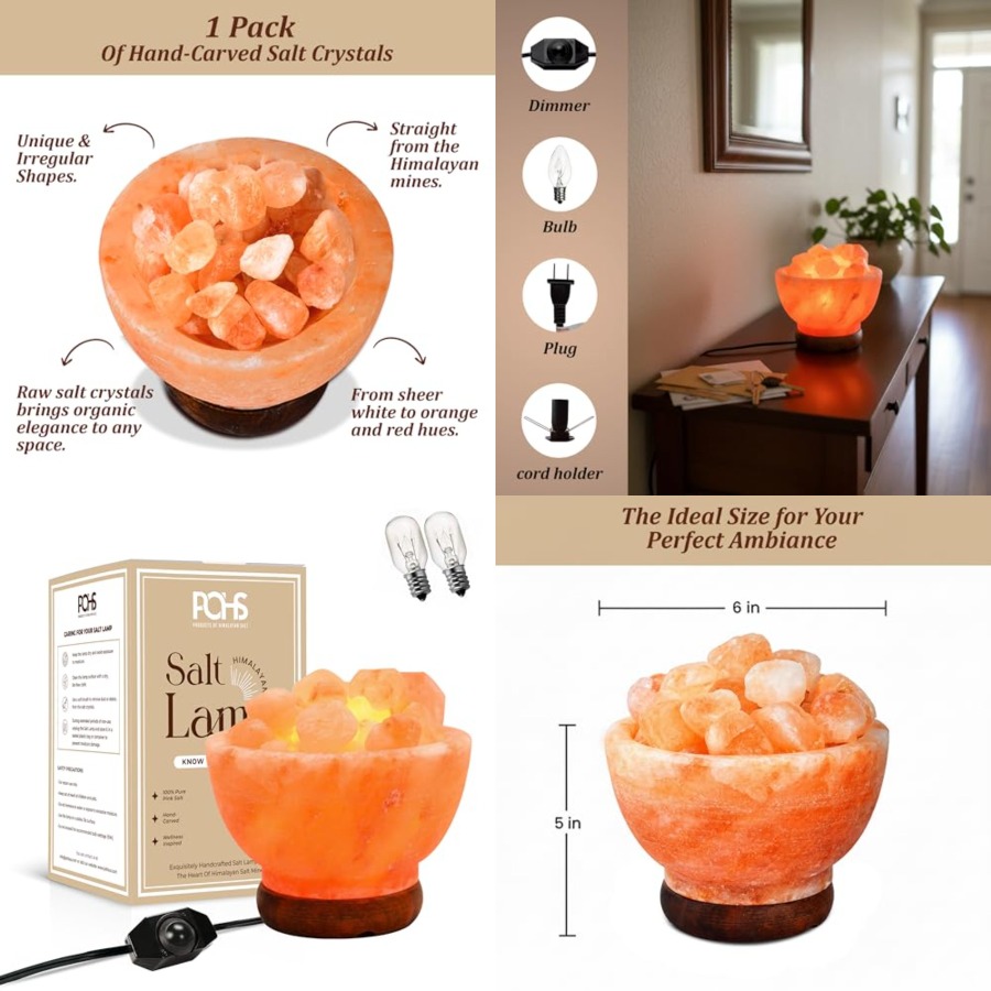 Lampu Garam Himalaya Pink Asli - Himalayan Salt Lamp ulasan dan harga
