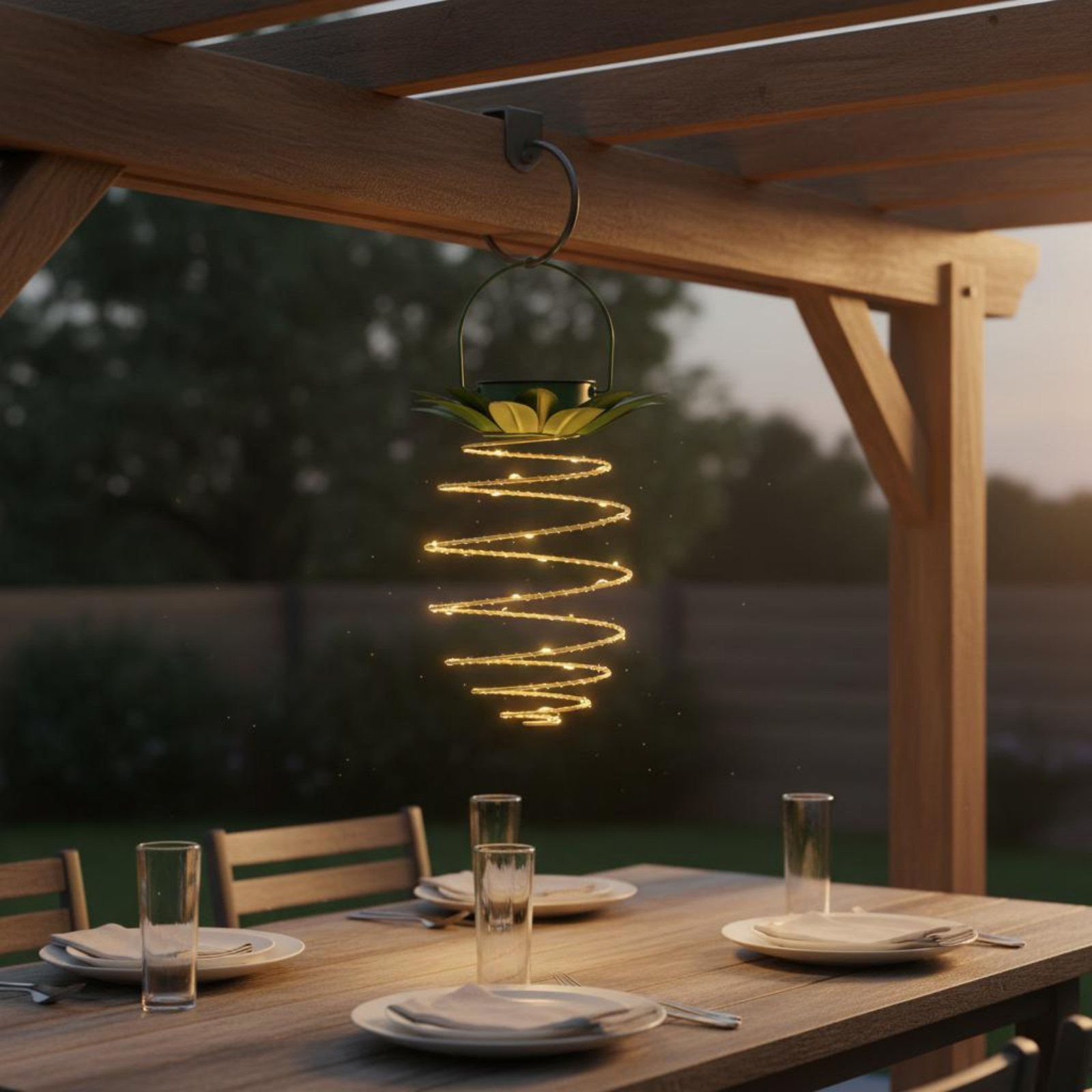 2 Buah Lampu Nanas Tenaga Sury - Lighting Design Decor ulasan dan harga
