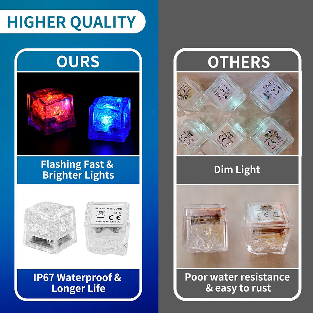 50/100 Paket Es Batu LED Menya - Decor Lighting Pack ulasan dan harga