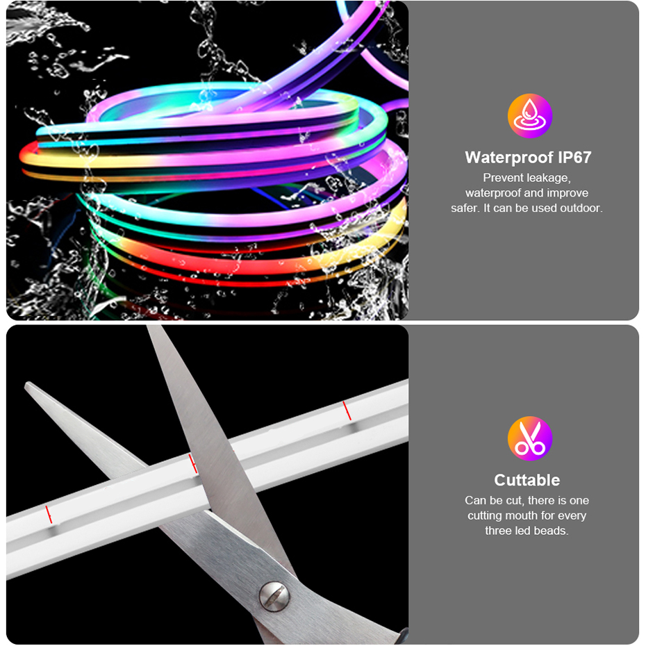 Lampu Neon LED RGBIC 12V 84LED - Decor Lighting Uk ulasan dan harga