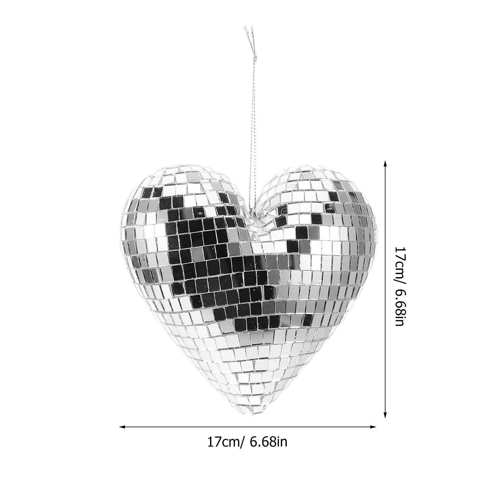 Bola Disko Hiasan Bentuk Hati  - Disco Ball Mirror ulasan dan harga