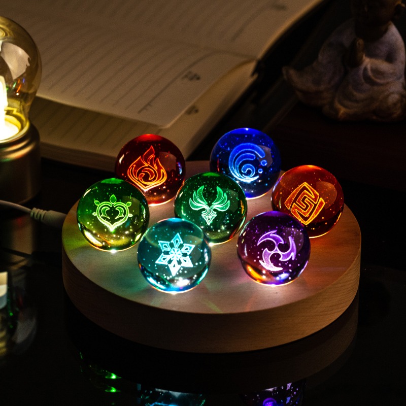 Lampu Malam Bola Kristal Gensh - Elements Lighting Decor ulasan dan harga