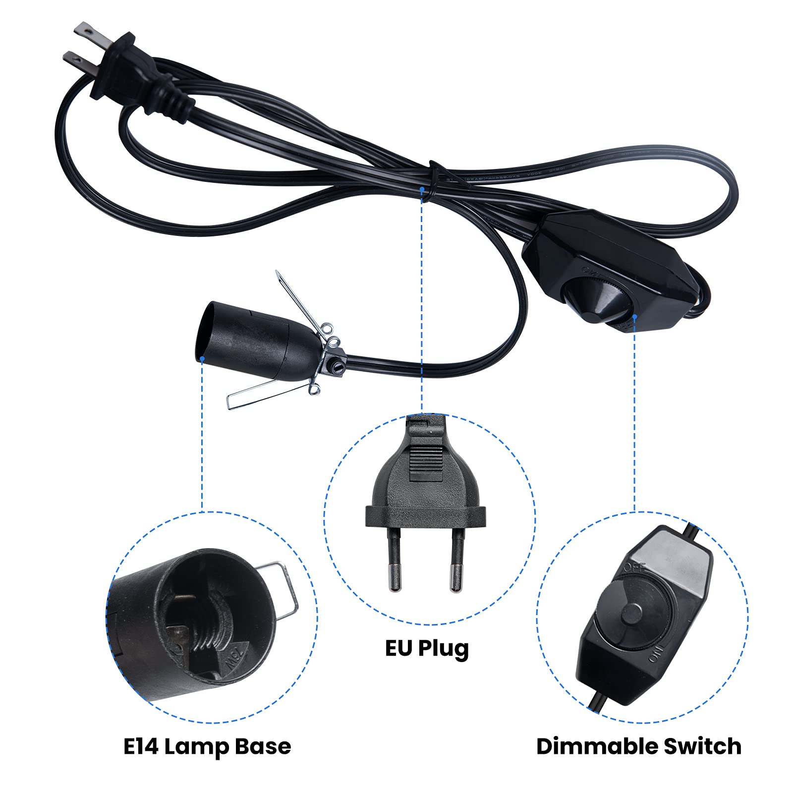 Kabel Kabel Daya Penyangga E14 - Himalayan Salt Lamp ulasan dan harga