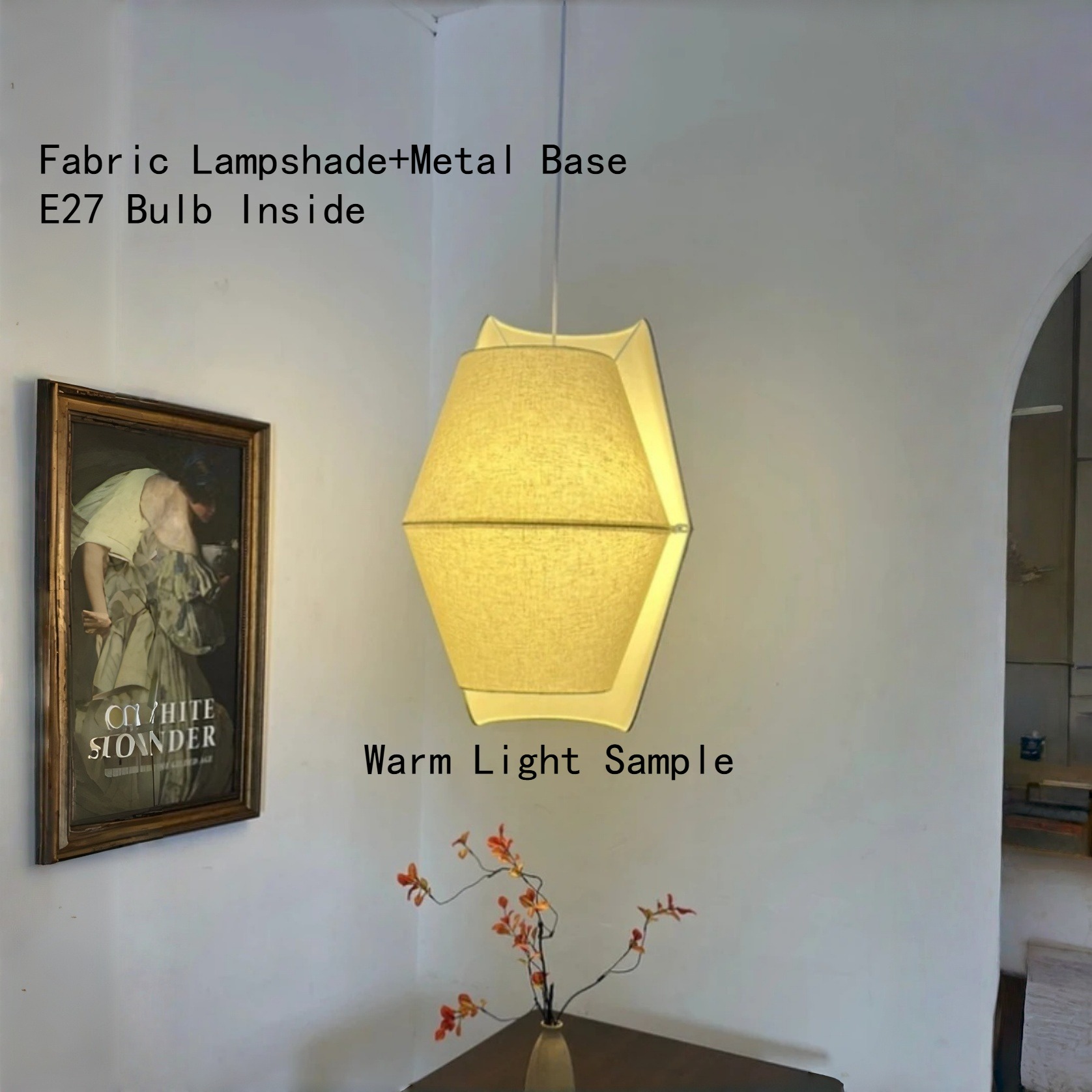 Lampu Gantung Japandi E27 Lamp - Lighting Home Decor Items ulasan dan harga