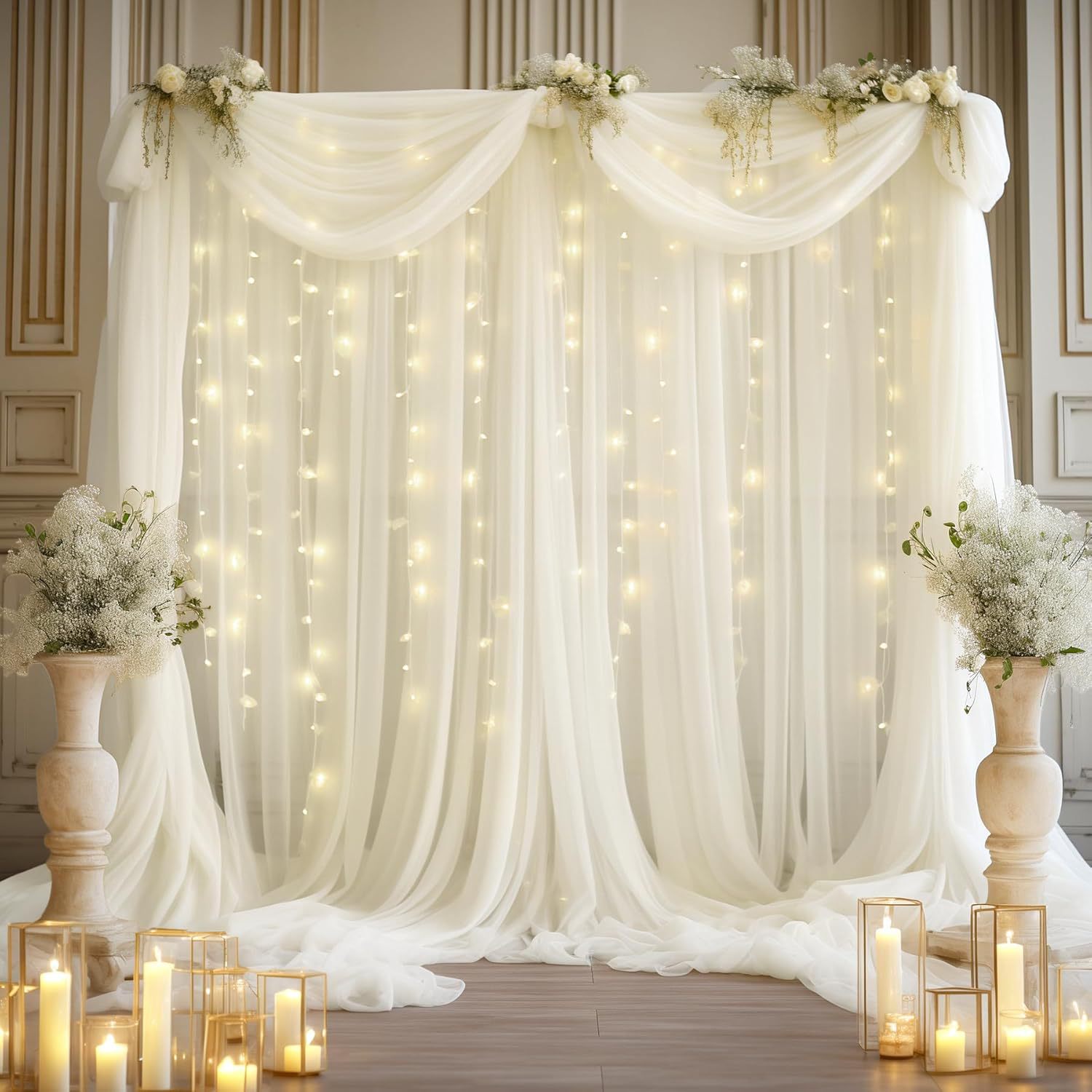 1 Pak Set Latar Belakang Tulle - Decor Lighting Pack ulasan dan harga