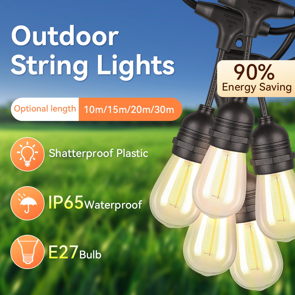 E27 Lampu Tali Luar Ruangan Bo - Decor Lighting Uk ulasan dan harga