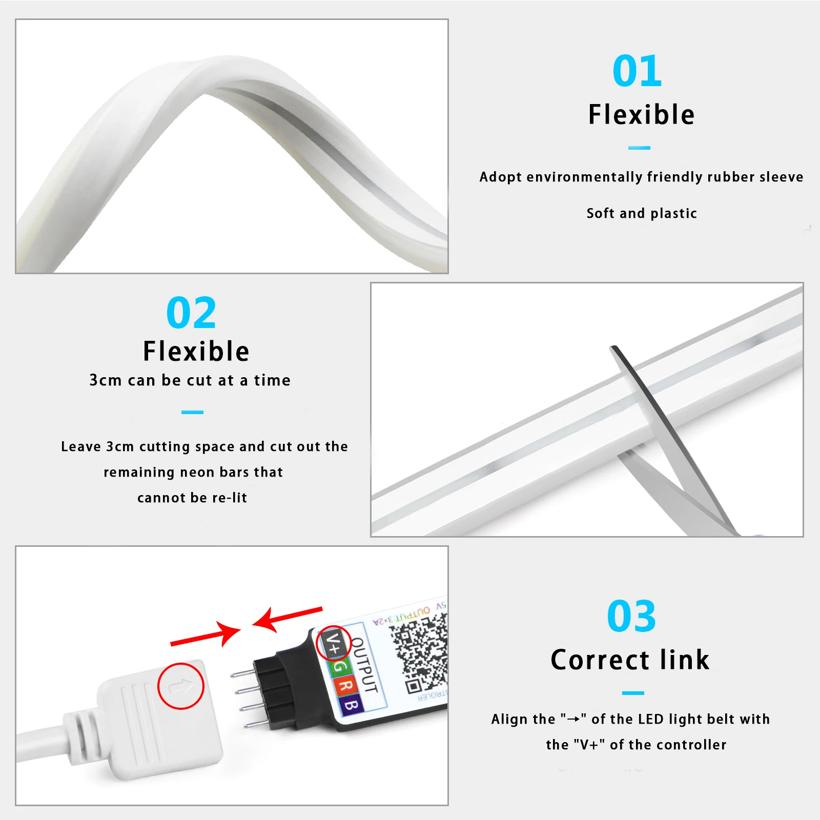 Lampu Strip LED Neon RGB 1-5m  - Lighting Design Decor ulasan dan harga